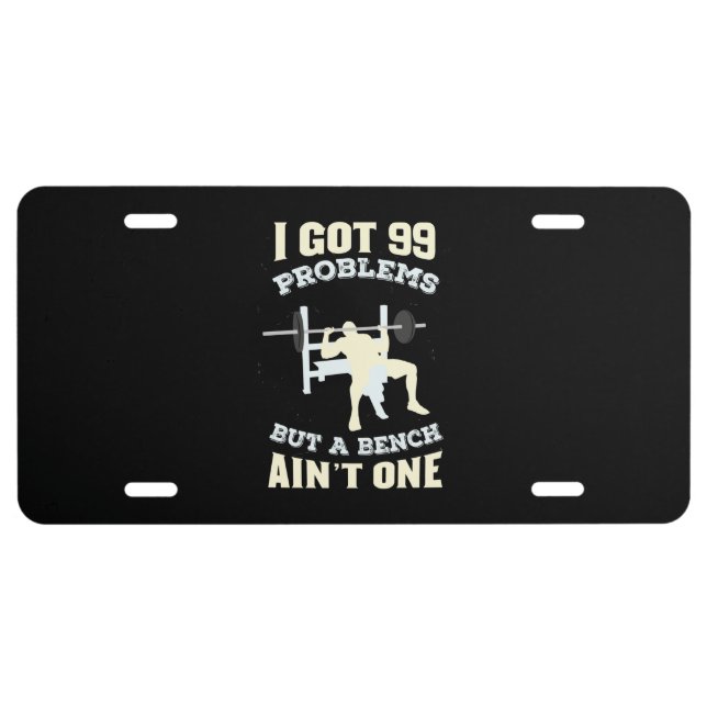 Fitness Workout Bodybuilding License Plate (Front)