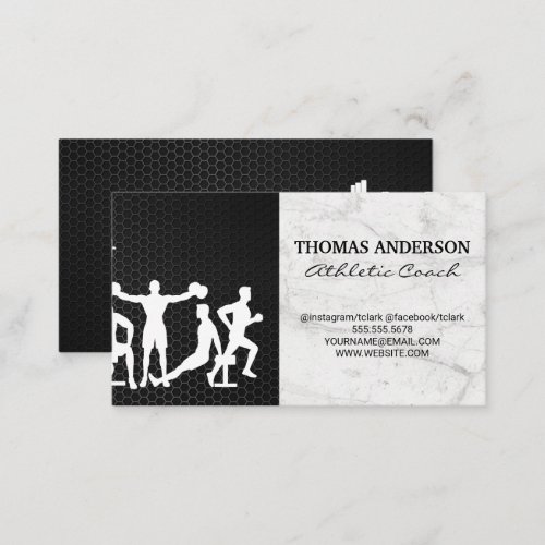 Fitness  Workout Exercises Business Card