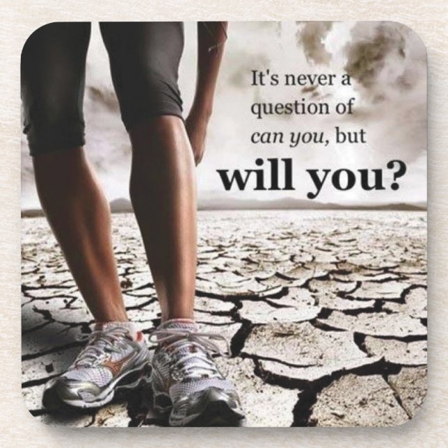 Fitness Workout Gym Motivation Beverage Coaster (Front)