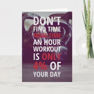 Fitness Workout Gym Motivation Card