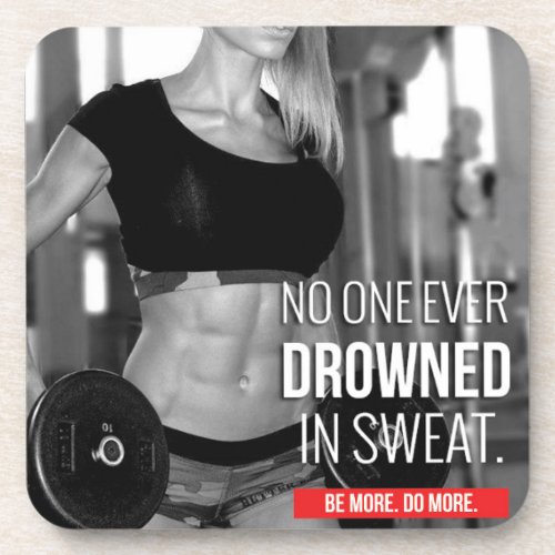 Fitness Workout Gym Motivation Drink Coaster