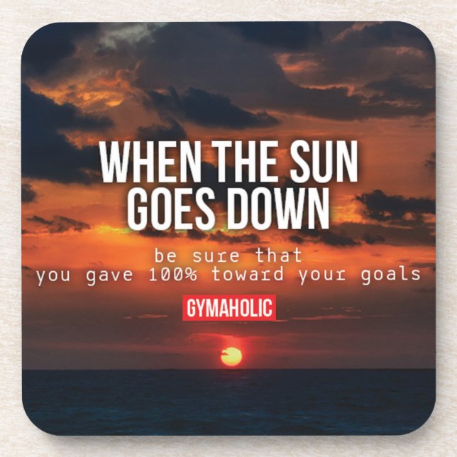 Fitness Workout Gym Motivation Drink Coaster (Front)