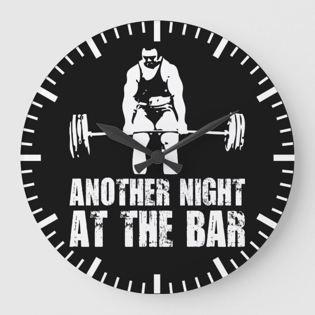 Fitness Workout Gym Motivation Large Clock (Front)