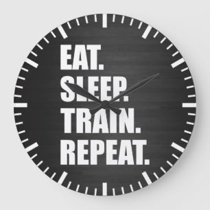 Fitness Workout Gym Motivation Large Clock