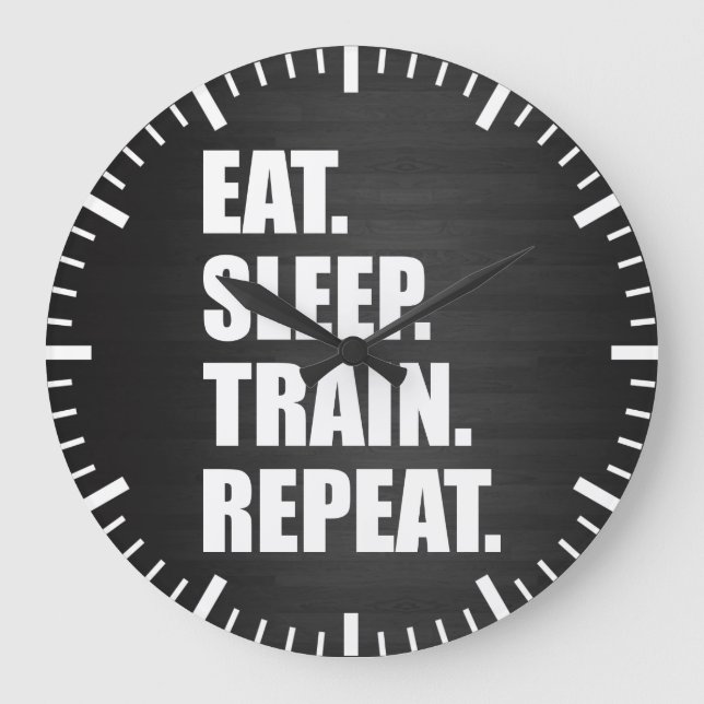 Fitness Workout Gym Motivation Large Clock (Front)