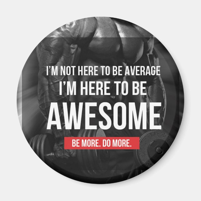 Fitness Workout Gym Motivation Magnet (Front)