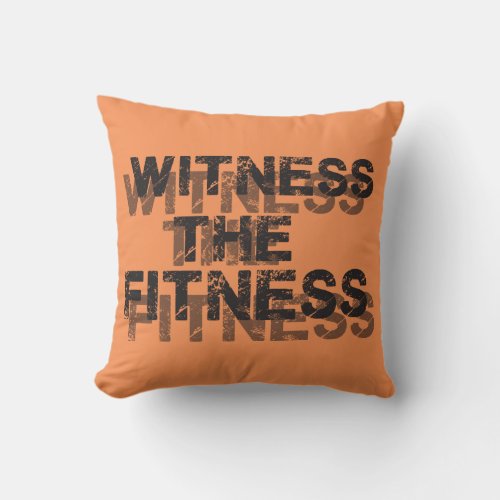 Fitness Workout Gym Motivation Throw Pillow