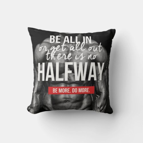 Fitness Workout Gym Motivation Throw Pillow