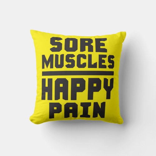 Fitness Workout Gym Motivation Throw Pillow