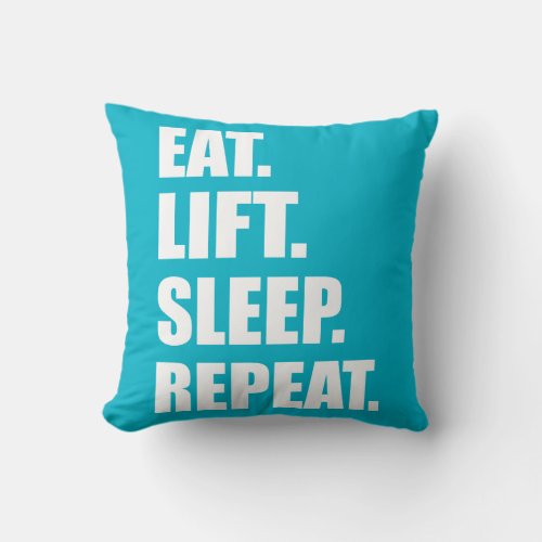 Fitness Workout Gym Motivation Throw Pillow