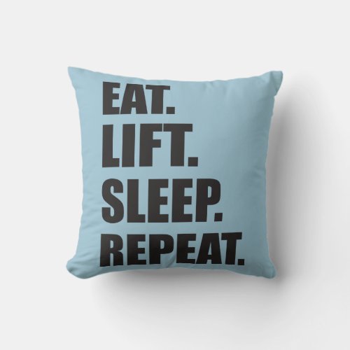 Fitness Workout Gym Motivation Throw Pillow