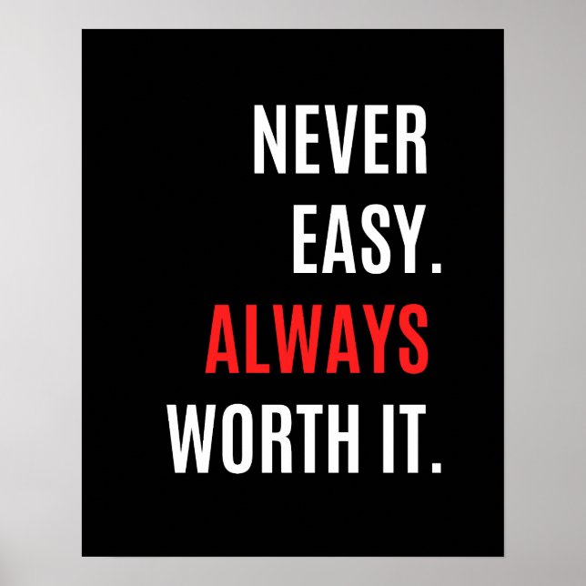 Fitness Workout Gym quote motivational Poster (Front)