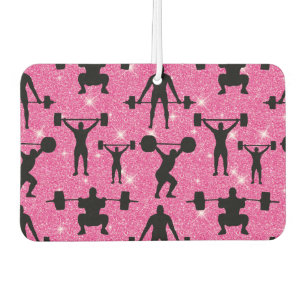 Fitness Workout Gym Sport Pink Glitter Air Freshener