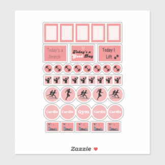 Fitness Workouts Gym Days Planner Page Stickers