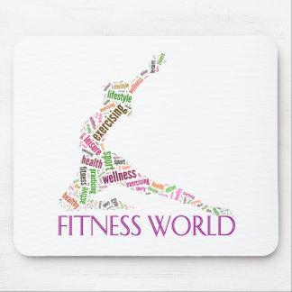 Fitness world mouse pad