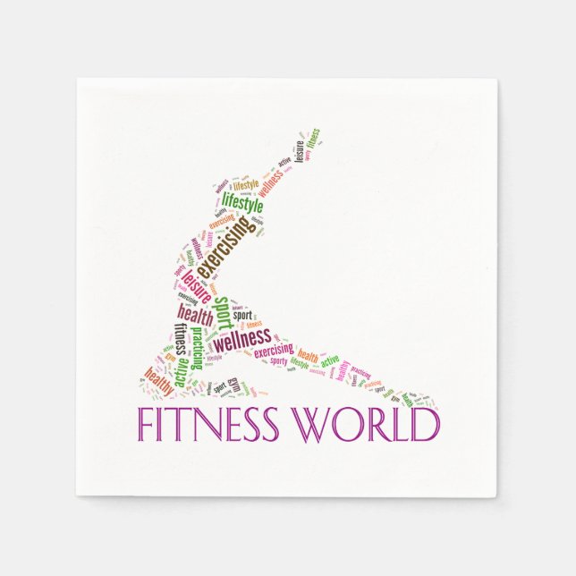 Fitness world paper napkins (Front)