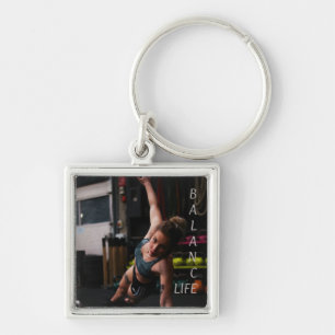Fitness Yoga Balance Life Keychain