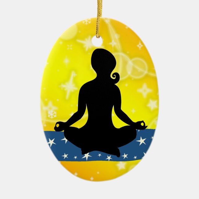 Fitness! Yoga - SRF Ceramic Ornament (Front)