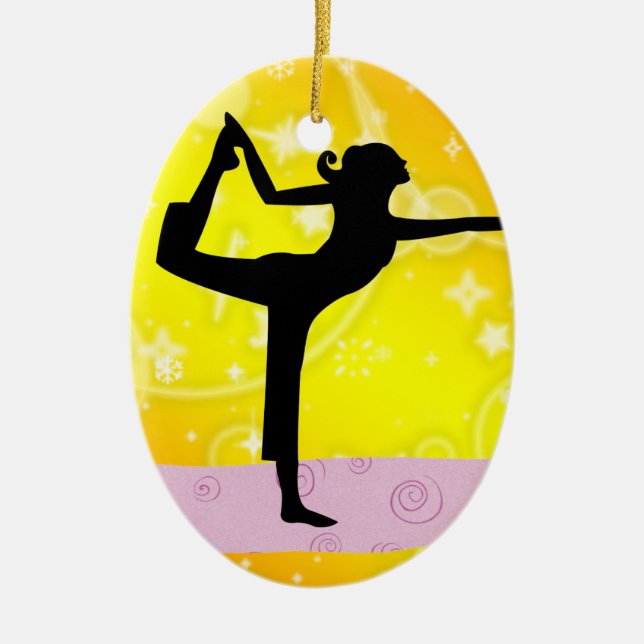 Fitness! Yoga - SRF Ceramic Ornament (Front)