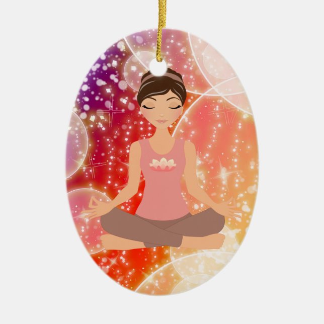 Fitness! Yoga - SRF Ceramic Ornament (Front)