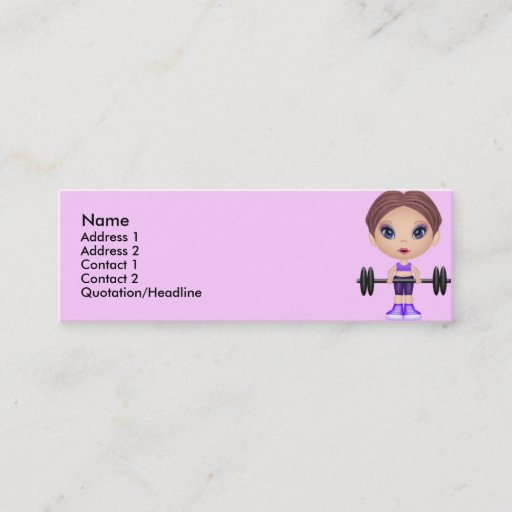 Customizable fitnessbuddie, Name, Business Card Template