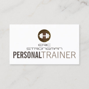 Fitnesss dumbbell style cover business card