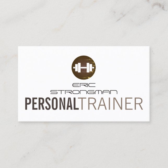 Fitnesss dumbbell style cover business card (Front)