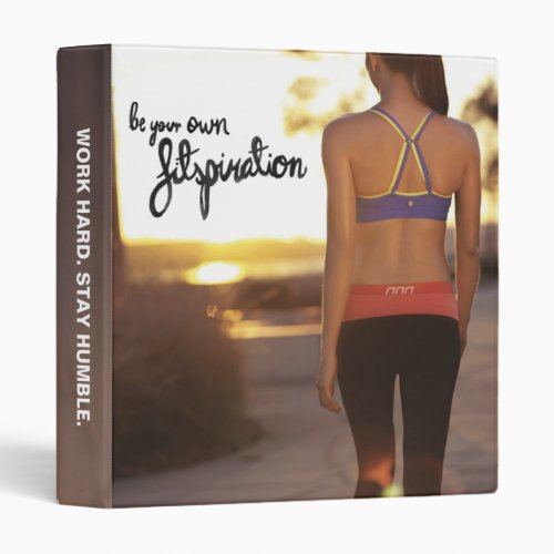 Fitspiration _ Womens Workout Motivational 3 Ring Binder