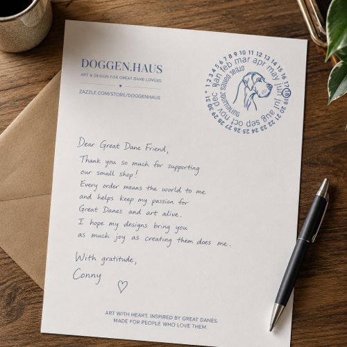Fitted Great Dane Letterhead