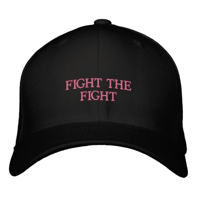 FITTED HAT-Support breast cancer statement Embroidered Baseball Hat (Front)