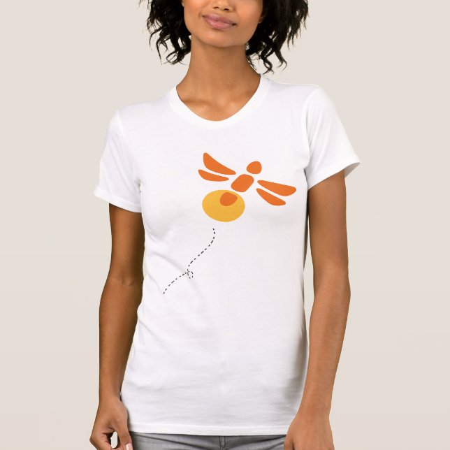 Fitted T-shirt with Firefly bug in orange  (Front)