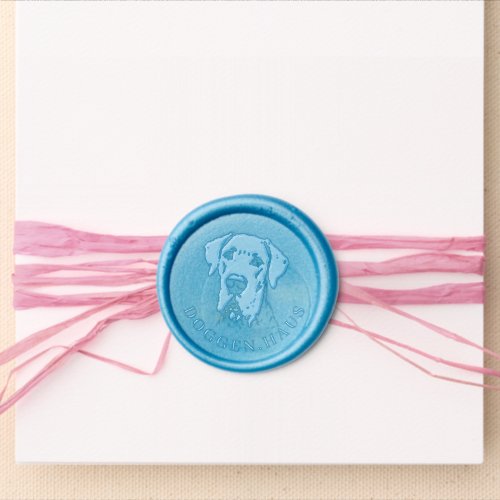 Fitted to the Stamp Great Dane Letterhead Wax Seal Sticker