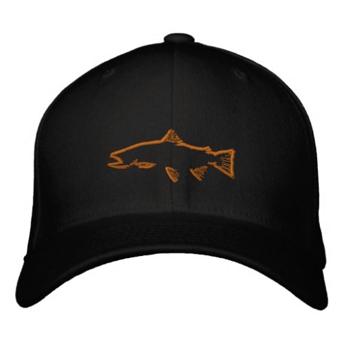 Fitted Trout Tracker Hat _ Black