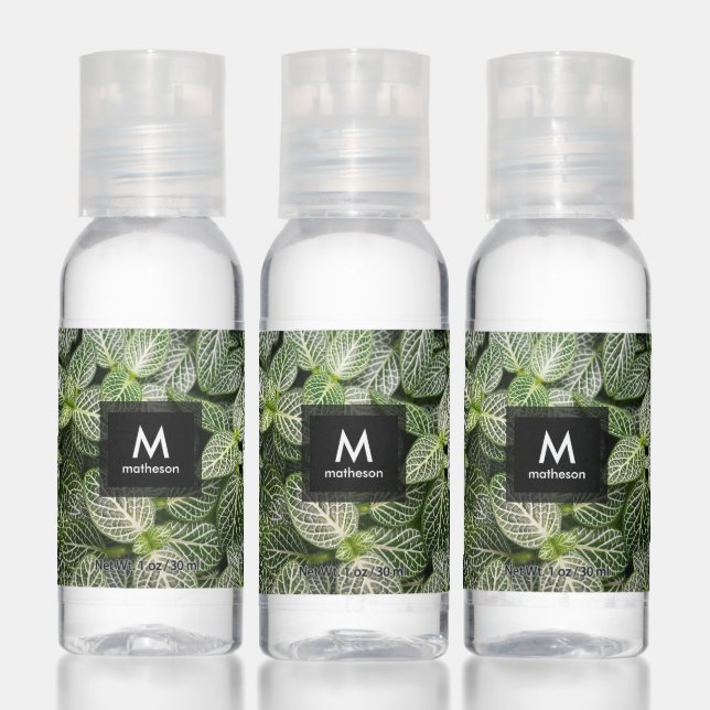 Fittonia Mosaic Nerve Plant with Variegated Leaves Hand Sanitizer (Set)