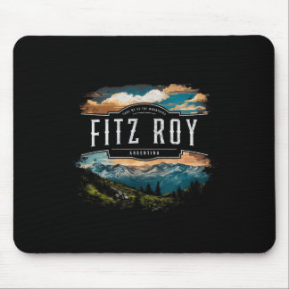 Fitz Roy Mountains Argentina Hiking Outdoors Vinta Mouse Pad