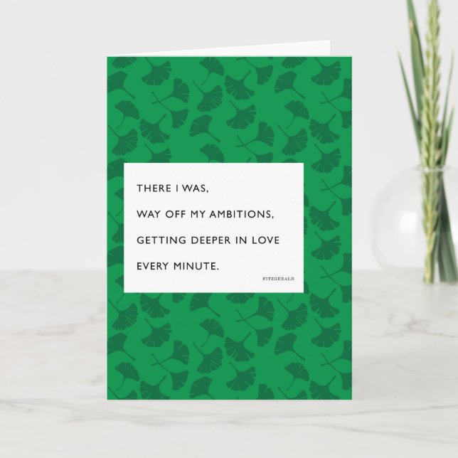 Fitzgerald Deeper in Love Valentine Holiday Card (Front)