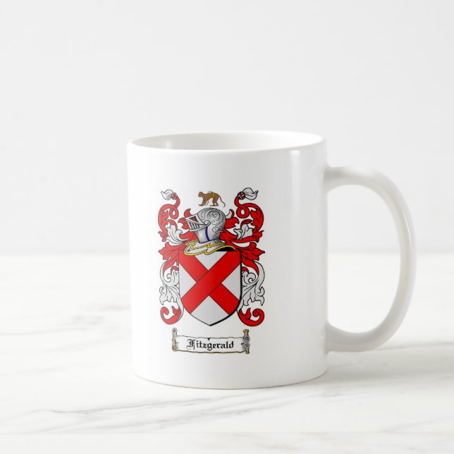 FITZGERALD FAMILY CREST -  FITZGERALD COAT OF ARMS COFFEE MUG (Right)
