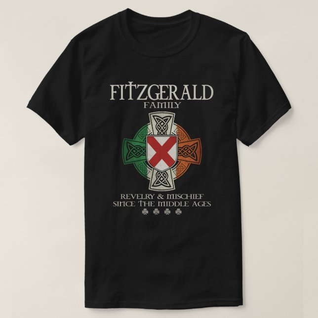 Fitzgerald Family Ireland Fitzgerald surname T-Shirt (Design Front)