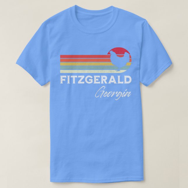 Fitzgerald Georgia Retro Chicken Lover Souvenir T-Shirt (Design Front)