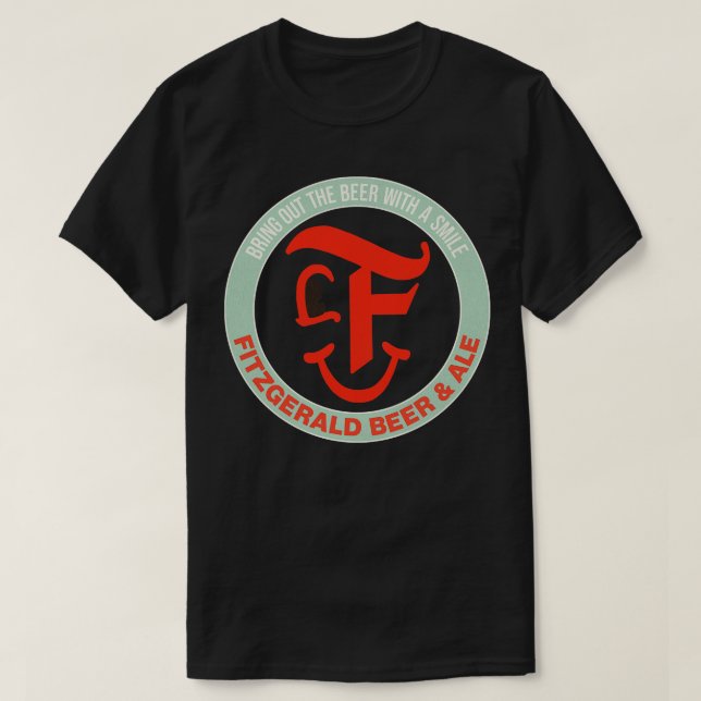 Fitzgerald Retro Defunct Beer Ale T-Shirt (Design Front)