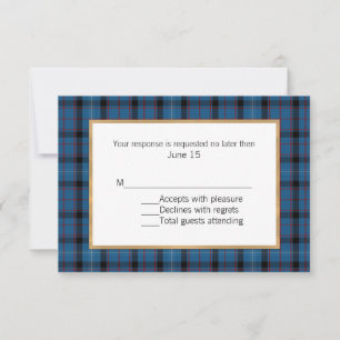 Fitzgerald Tartan Plaid Wedding RSVP Card