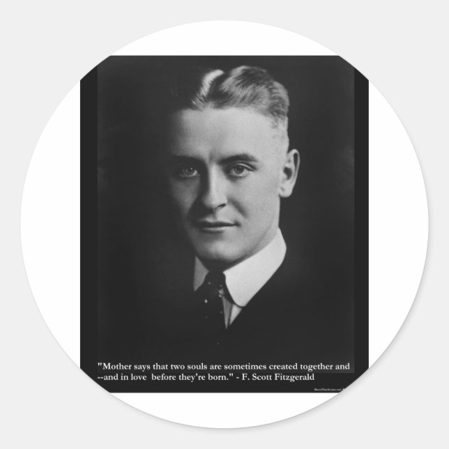 Fitzgerald "Two Souls" & Quote Tees & Gifts Classic Round Sticker (Front)