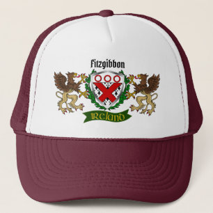 Fitzgibbon Irish Shield Personalized Trucker Hat