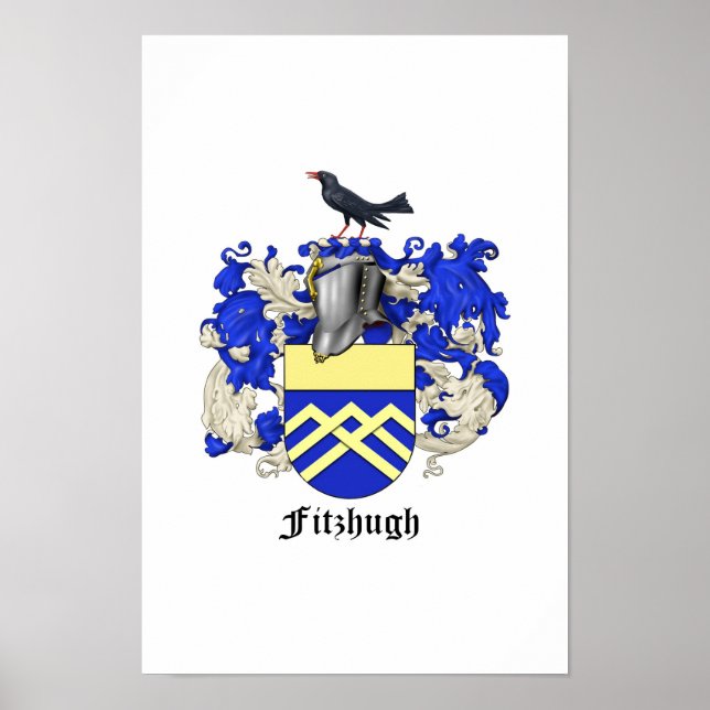 Fitzhugh Family Heraldry Poster 1 (Front)