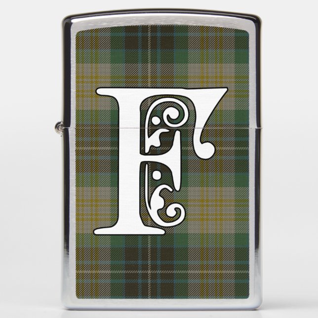 Fitzpatrick Clan Tartan Monogram Zippo Lighter (Front)
