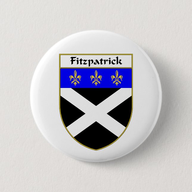 Fitzpatrick Coat of Arms/Family Crest Pinback Button (Front)