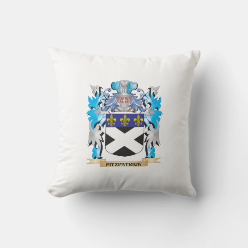 Fitzpatrick Coat of Arms _ Family Crest Throw Pillow