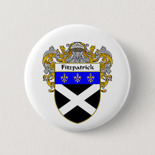 Fitzpatrick Coat of Arms (Mantled) Pinback Button