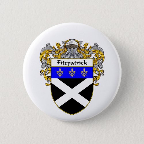 Fitzpatrick Coat of Arms Mantled Pinback Button