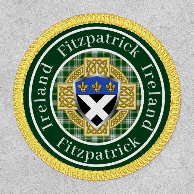 Fitzpatrick Shield & Celtic Cross Personalized Patch (Front)